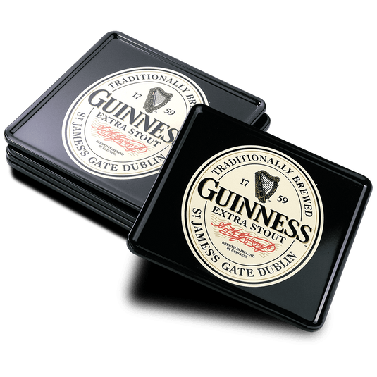 Guinness 5er Set Blechuntersetzer "Label" Artikelbild 1