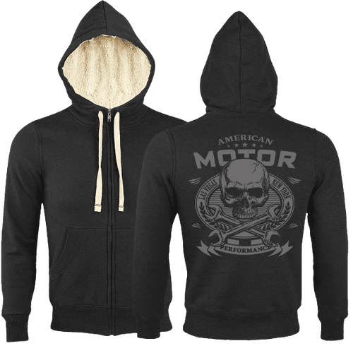 Gefütterter Reißverschluss-Hoody 