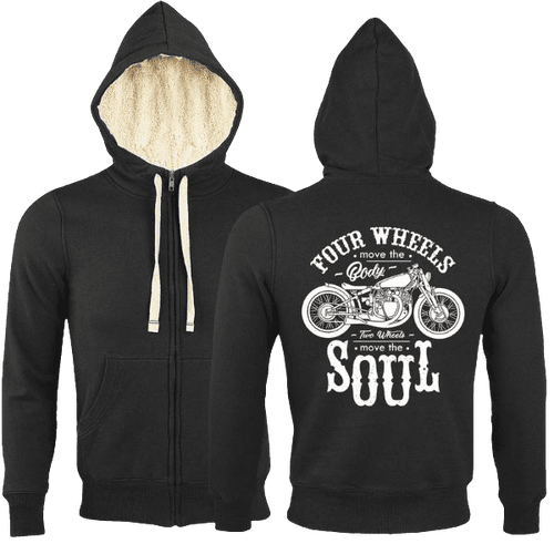 Gefütterter Reißverschluss-Hoody 